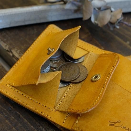 プエブロ　三つ折りコンパクト財布 / イエロー