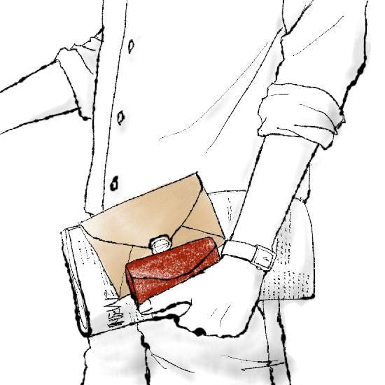 プエブロ　4連キーケース / ブリックレッド