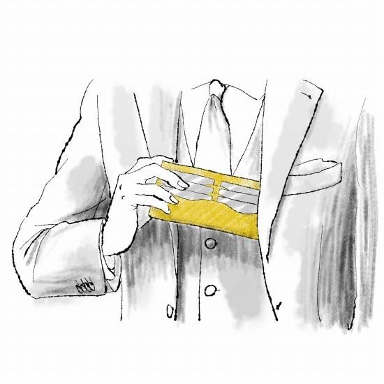 シングルビルケース（長札入れ）/ イエロー