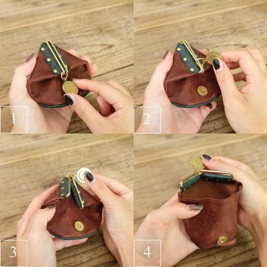 プエブロ　口金コインケース / ダークブラウン