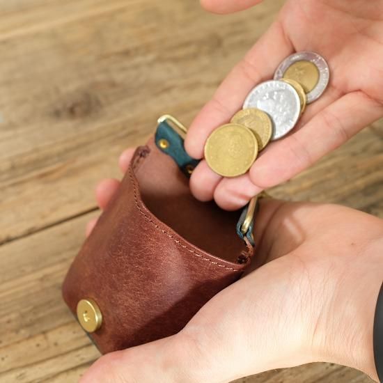 プエブロ　口金コインケース / ダークブラウン