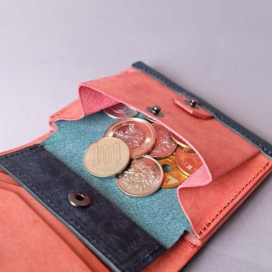 プエブロ　ミディウォレット / ネイビーブルー