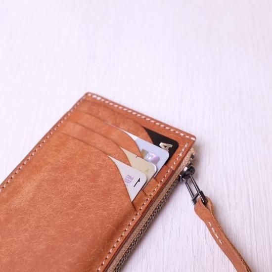 プエブロ　フラグメントケース (Tenohira Wallet)  / キャメル