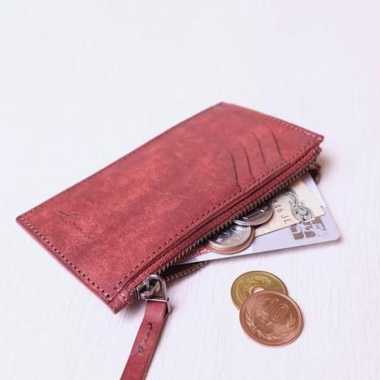 プエブロ　フラグメントケース (Tenohira Wallet)  / ブリックレッド