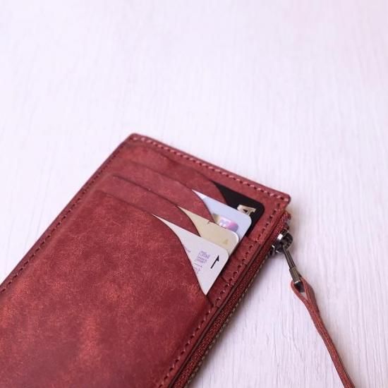 プエブロ　フラグメントケース (Tenohira Wallet)  / ブリックレッド