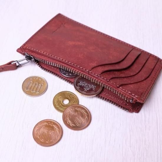 プエブロ　フラグメントケース (Tenohira Wallet)  / ブリックレッド