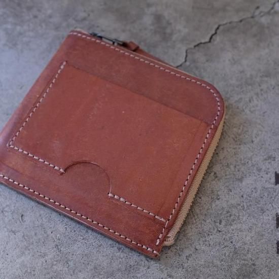 【アウトレット 30%OFF】プエブロ　コンパクトウォレットハーフ / キャメル #2524 展示使用・エイジング