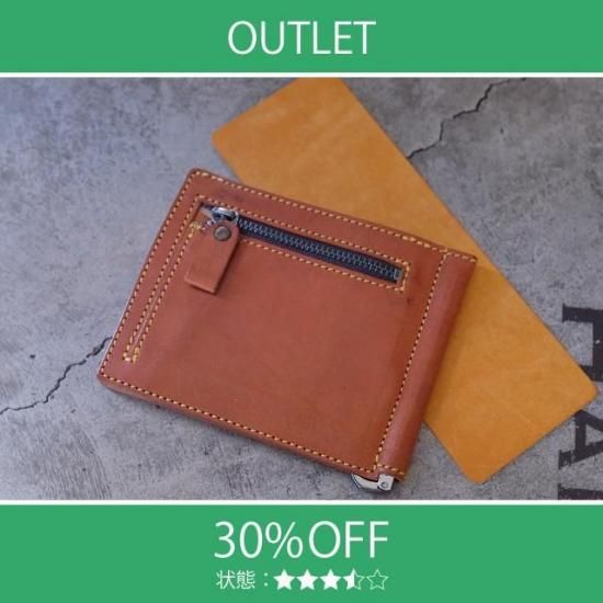 【アウトレット 30%OFF】プエブロ　マネークリップ / イエロー #2525 展示使用・エイジング
