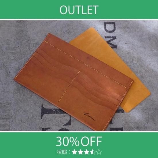 【アウトレット 30%OFF】プエブロ　パスポートウォレット / イエロー #2537 展示使用・エイジング