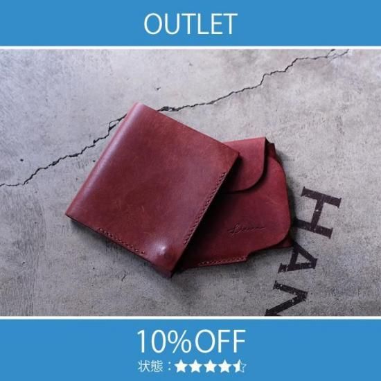 【アウトレット 10%OFF】プエブロ　フレキシブルウォレット / ブリックレッド #2604 展示使用