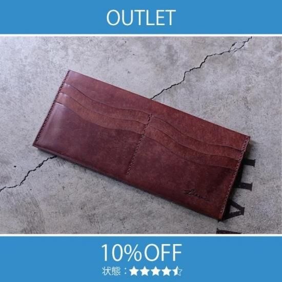【アウトレット 10%OFF】プエブロ　シングルビルケース（長札入れ) / ダークブラウン #2615 展示使用