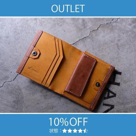 【アウトレット 10%OFF】プエブロ　ミディウォレット / キャメル #2623 展示使用