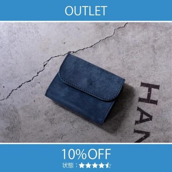 【アウトレット 10%OFF】プエブロ　タイニーウォレット / ネイビーブルー #2626 展示使用