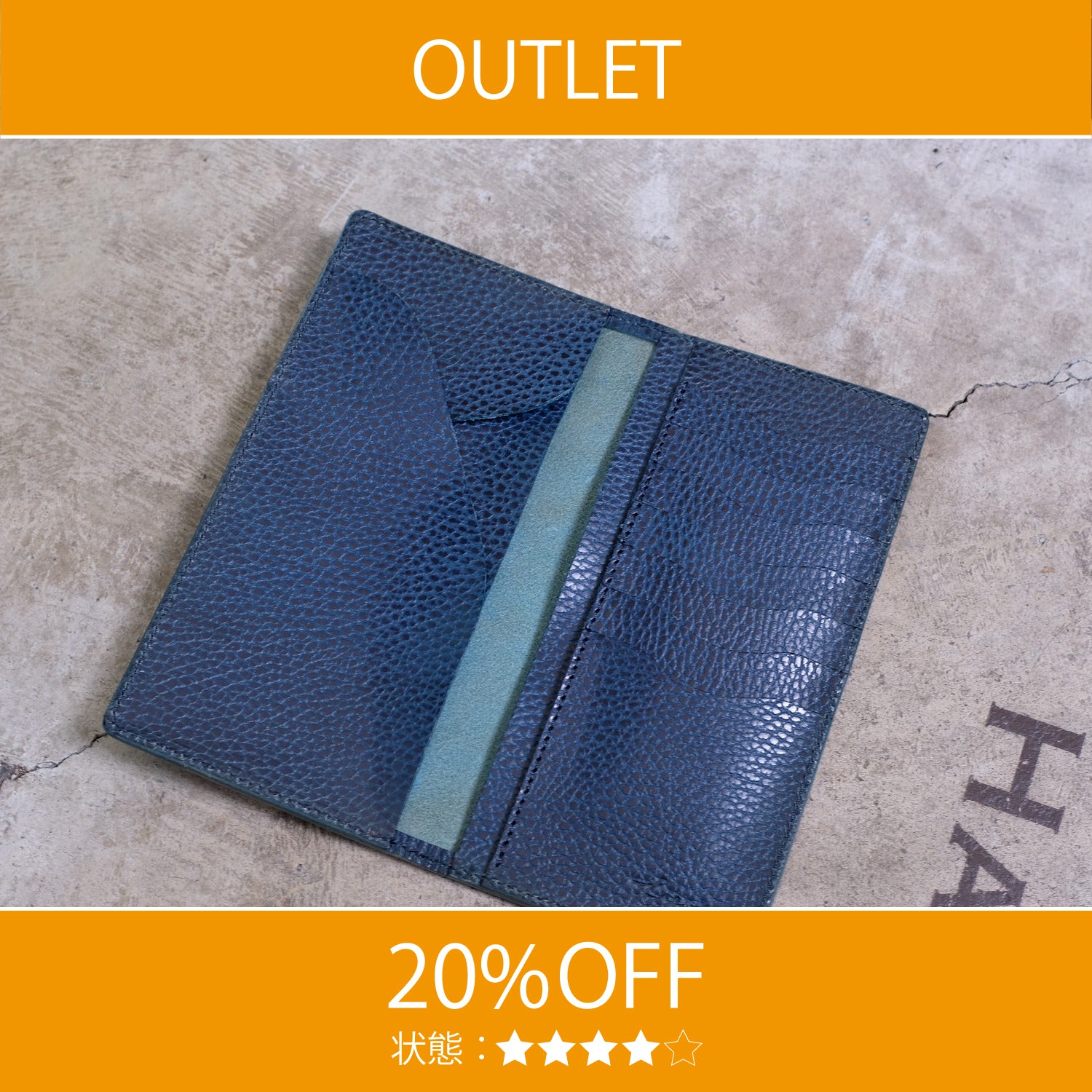【アウトレット 20%OFF】ドラーロ　ビルケース / ダークブルー #S050 展示使用