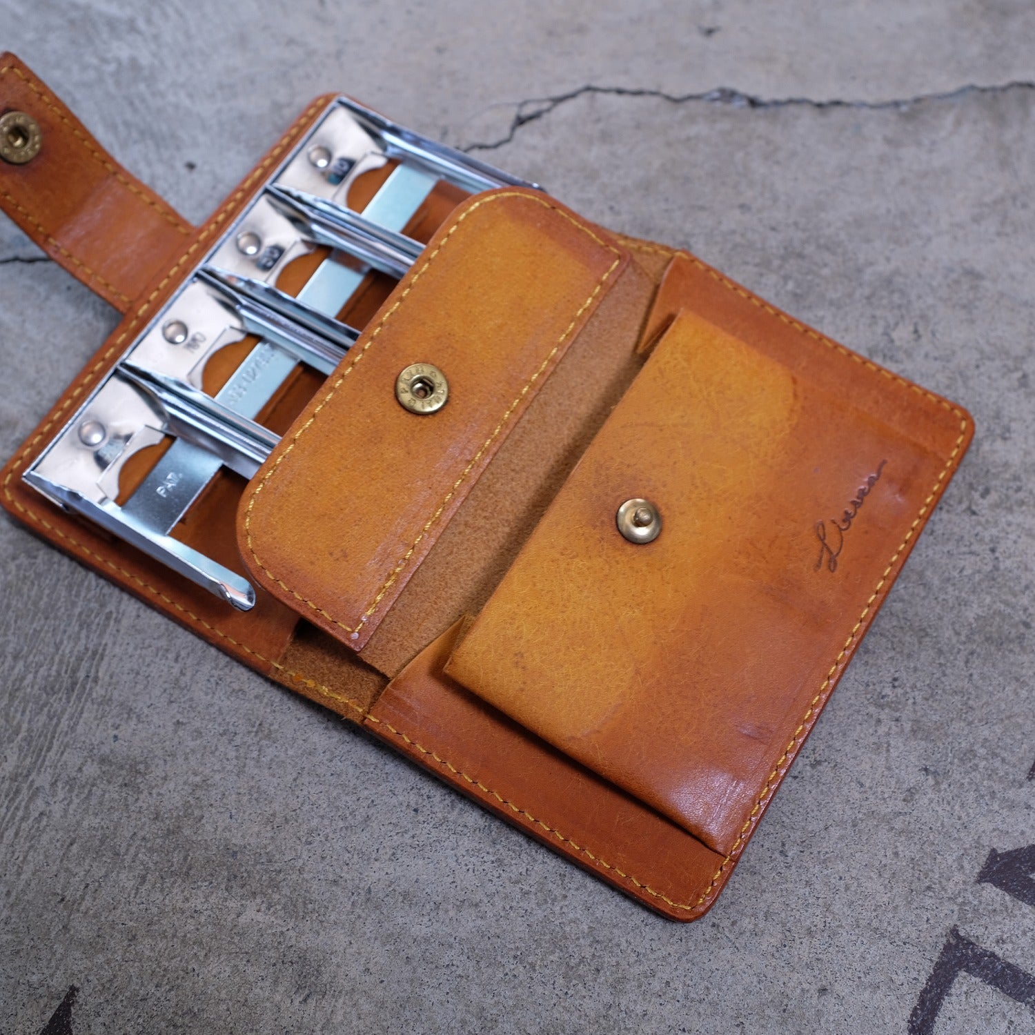 【アウトレット 30%OFF】プエブロ　コインウォレット2 / イエロー #S008 展示使用
