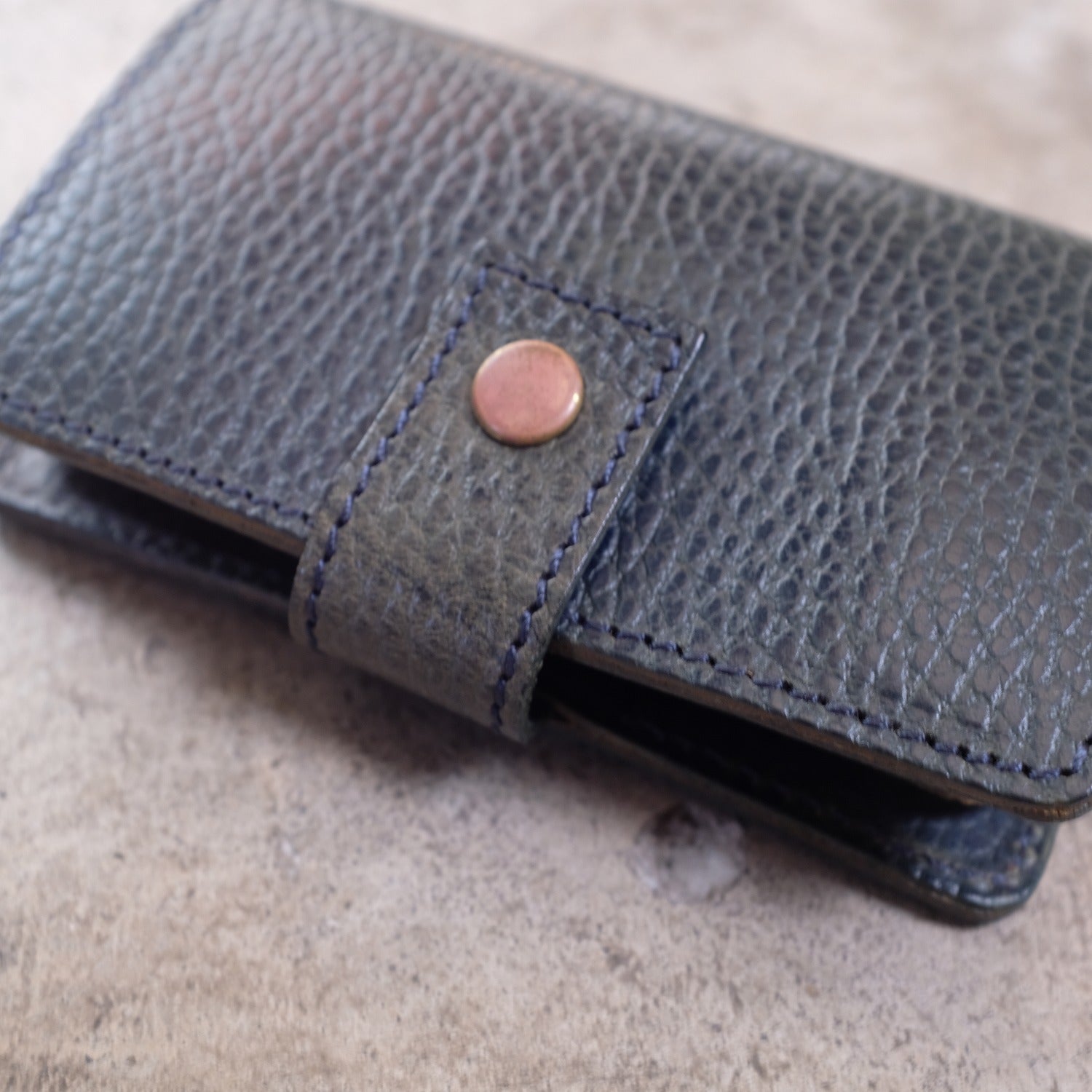 【アウトレット 30%OFF】ドラーロ　コインウォレット2 / ダークブルー #S015 展示使用