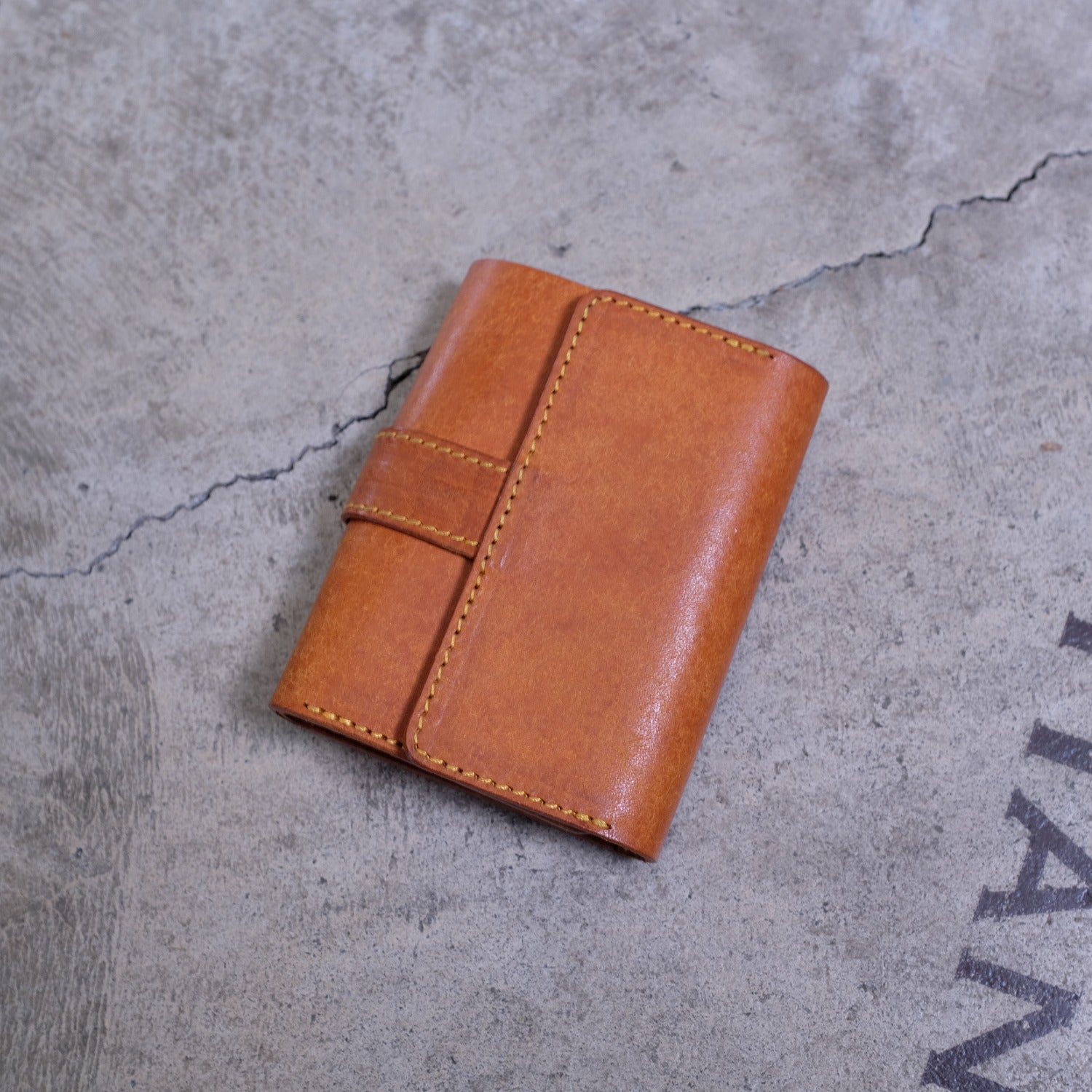 【アウトレット 30%OFF】プエブロ　三つ折り財布 / イエロー #S040 展示使用