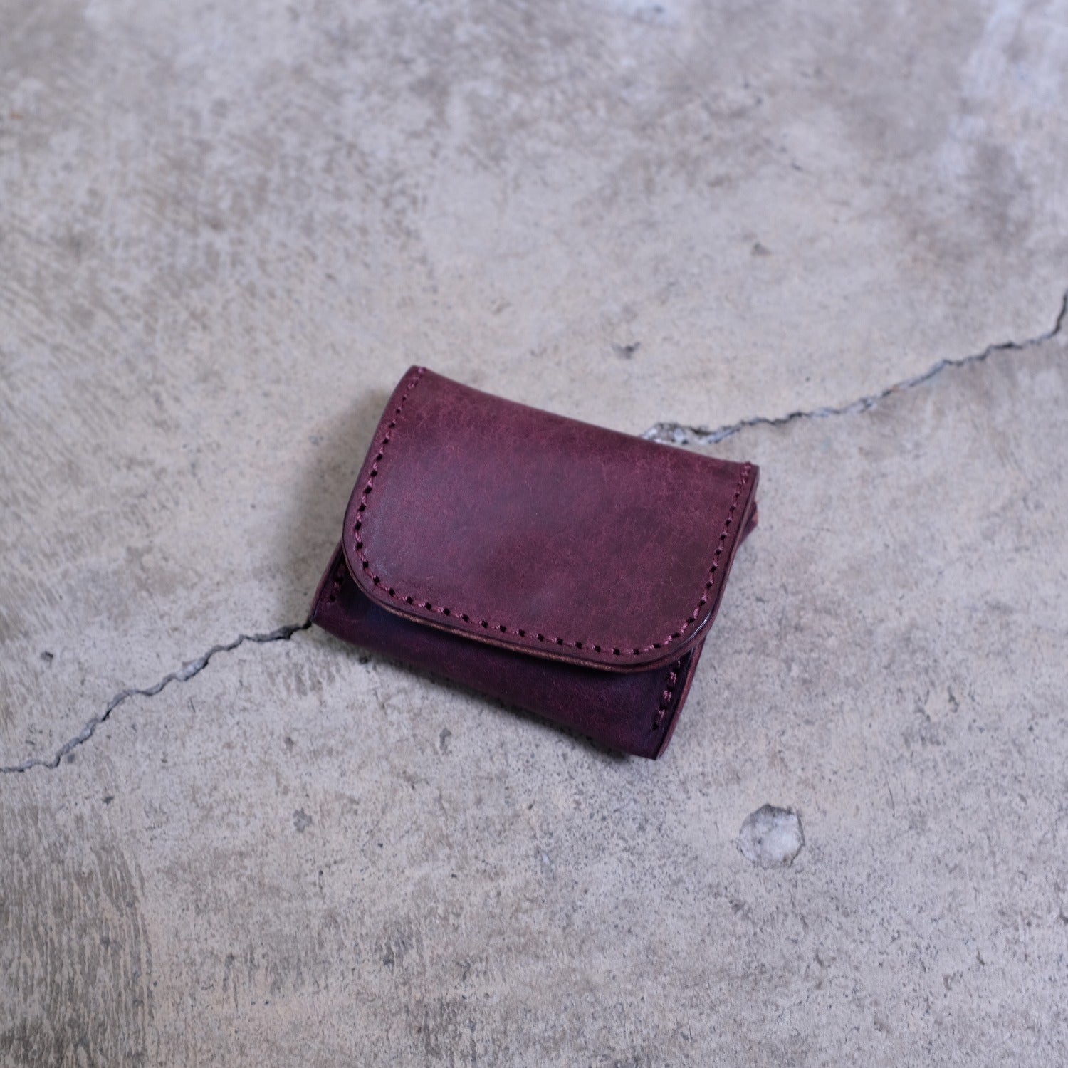 【アウトレット 20%OFF】プエブロ　スモールコインケース / ダークパープル #S061 展示使用