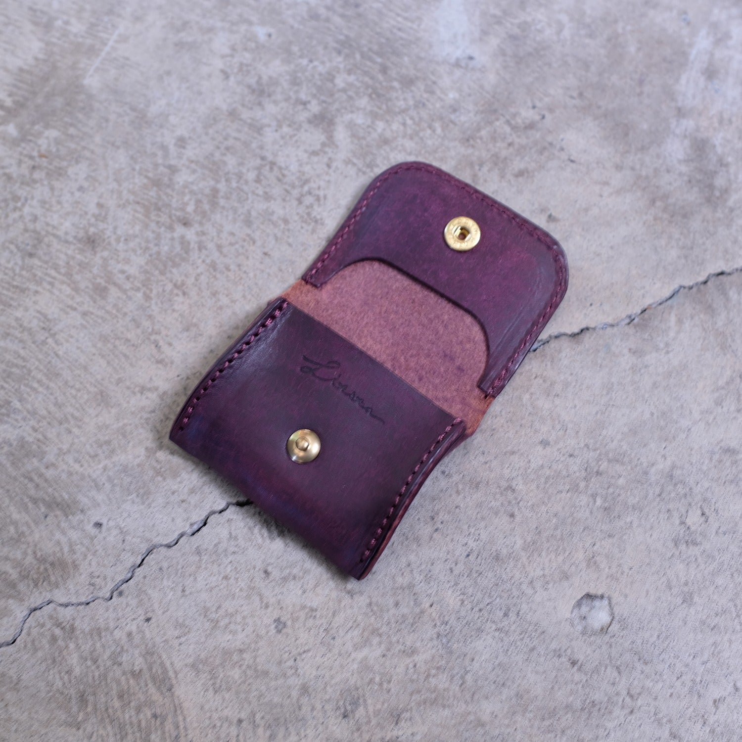 【アウトレット 20%OFF】プエブロ　スモールコインケース / ダークパープル #S061 展示使用