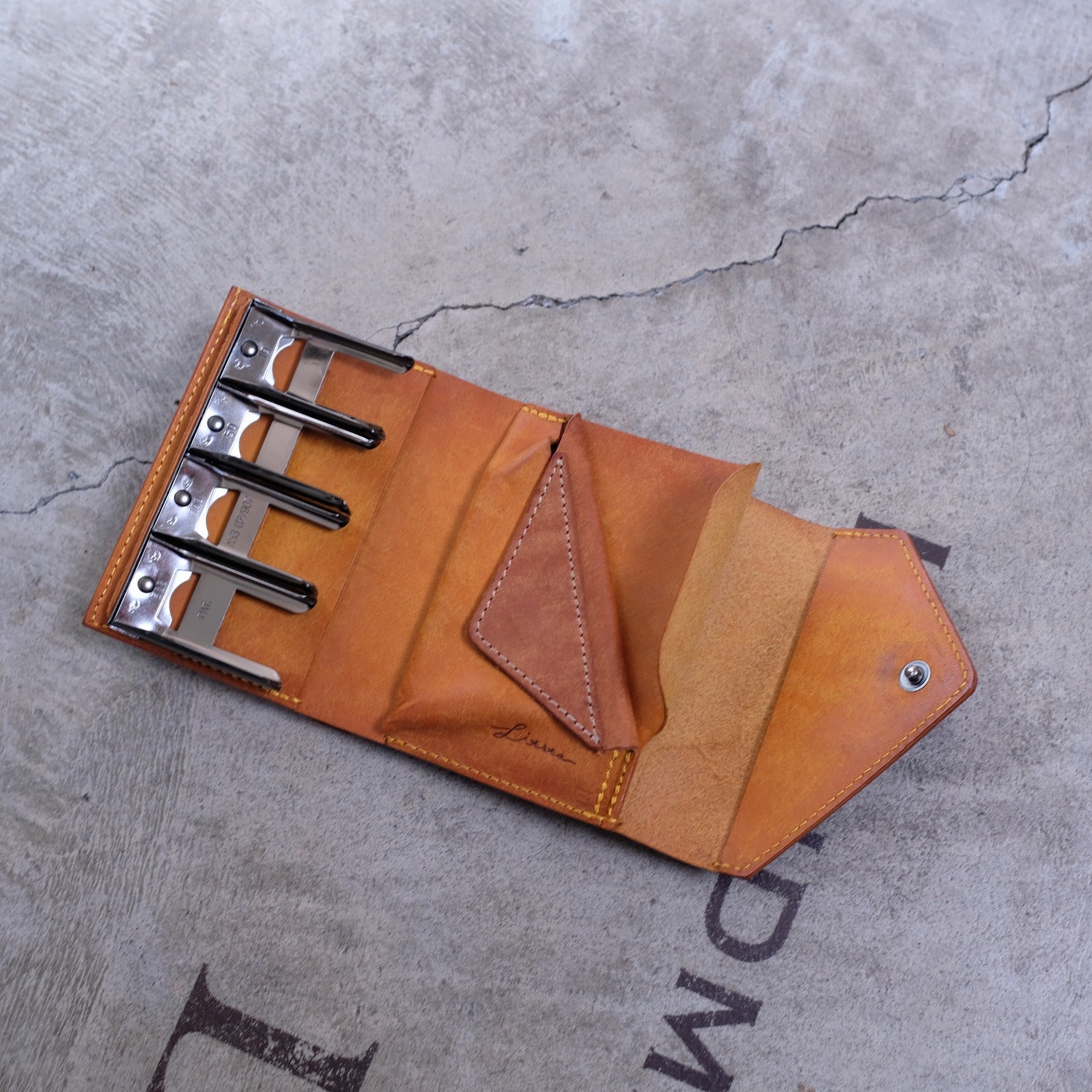 【アウトレット 30%OFF】プエブロ　コインウォレット3 / イエロー #S003 展示使用
