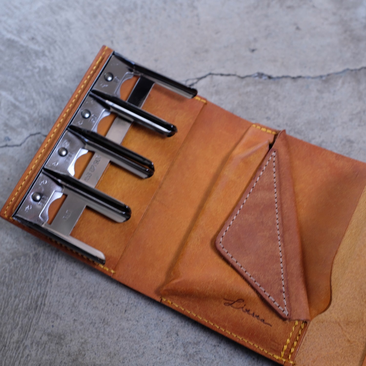 【アウトレット 30%OFF】プエブロ　コインウォレット3 / イエロー #S003 展示使用