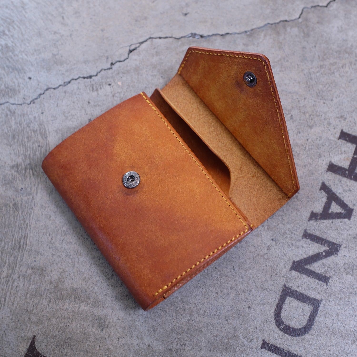 【アウトレット 30%OFF】プエブロ　コインウォレット3 / イエロー #S003 展示使用